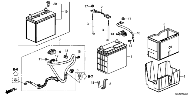 2018 Honda CR-V 5 Door EX (AWD/INDIANA) KA CVT Battery Diagram