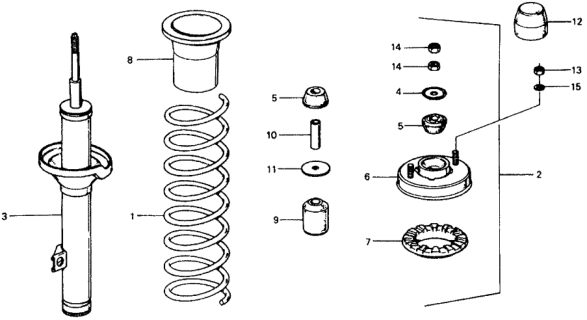 1978 Honda Civic Spring, Rear (Mitsubishi) Diagram for 52441-657-672