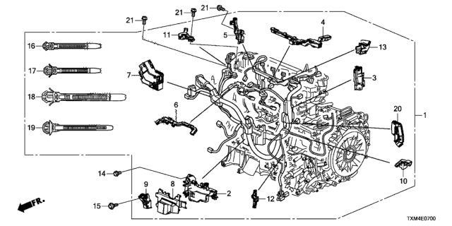 2019 Honda Insight Engine Wire Harness Diagram