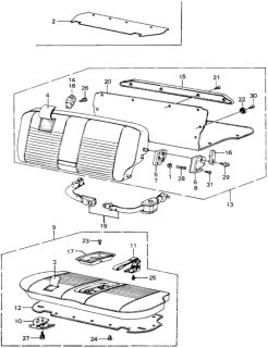 1982 Honda Civic Floor Mat, Trunk *NH41L* (TENDER GRAY) Diagram for 83822-SA3-830ZA
