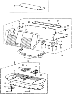 1982 Honda Civic Rear Seat Components - Seat Belt Diagram 2