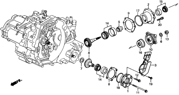 1989 Honda Civic Shim, Driver Side Transfer Side (1.21) Diagram for 29469-PS5-000