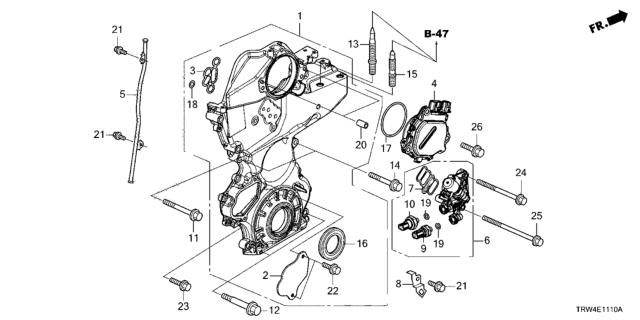 2018 Honda Clarity Plug-In Hybrid Chain Case Diagram