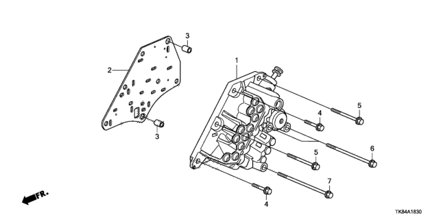 2015 Honda Odyssey 5 Door EXL (LEATHER/RES) KA 6AT AT Manual Valve Body Diagram
