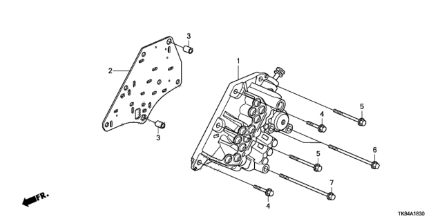 2014 Honda Odyssey AT Manual Valve Body Diagram