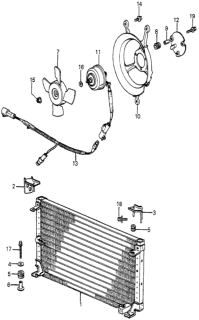 1984 Honda Accord A/C Air Conditioner - Bracket (Sanden) Diagram