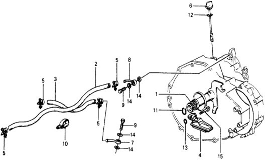 1978 Honda Accord AT Oil Cooler Hose - Oil Strainer Diagram