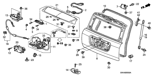 2008 Honda Pilot Wire Diagram for 34271-S9V-A11