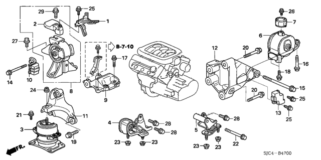 2006 Honda Ridgeline Engine Mounts Diagram