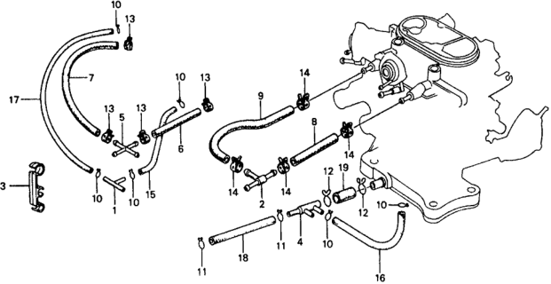 1978 Honda Civic 3 Door ** KL HMT Fuel Tubing Diagram