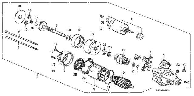 2008 Honda S2000 Switch Assembly, Magnetic Diagram for 31204-PCX-A01