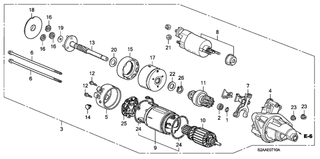 2008 Honda S2000 Housing, Drive Side Diagram for 31201-PCX-A01