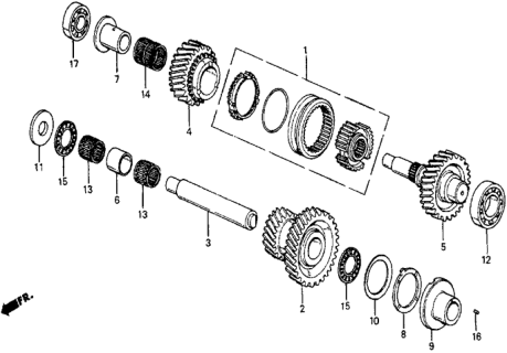 1987 Honda Civic 5 Door 4WD KL 5MT MT Surge Tank Tubing Diagram
