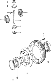 1979 Honda Accord 3 Door STD KH HMT HMT Differential Gear Diagram