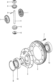 1979 Honda Accord HMT Differential Gear Diagram