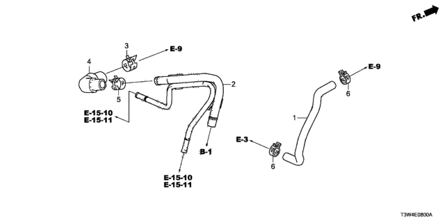 2014 Honda Accord Hybrid 4 Door HYBRID (EXL) KA CVT Breather Tube Diagram