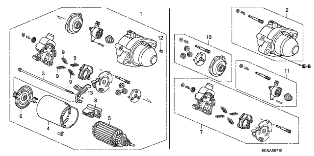 2007 Honda Accord Gear Cover Set Diagram for 31201-RAA-A62