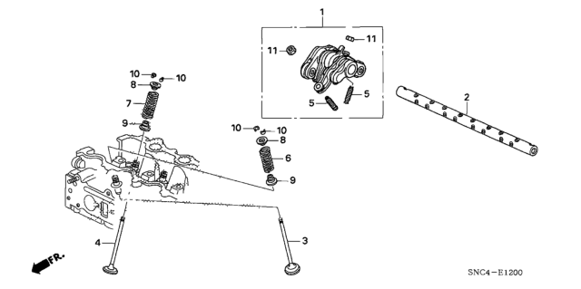 2009 Honda Civic Valve - Rocker Arm Diagram