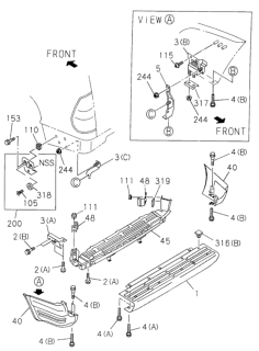 2002 Honda Passport Rear Bumper Diagram 1