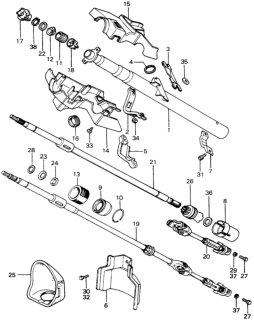 1981 Honda Civic 3 Door ** (1300) KL HMT Steering Column Diagram