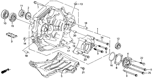 1990 Honda Civic Cover, Transfer (Driver Side) Diagram for 21411-PH8-910