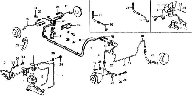 1976 Honda Civic Hose, Left Front Brake Diagram for 46415-663-672