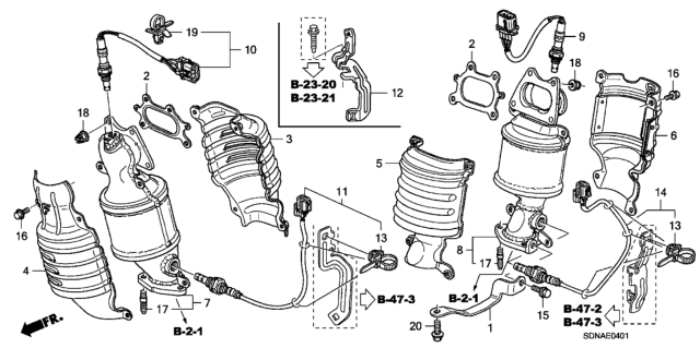 2007 Honda Accord Converter (V6) Diagram