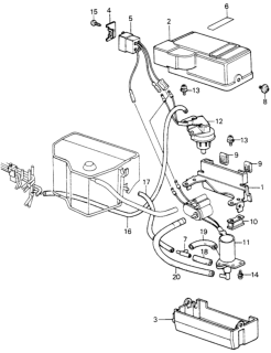 1982 Honda Civic 5 Door ** (WAGOVAN) KA HMT No. 3 Control Box Diagram
