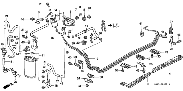 1997 Honda Civic Fuel Pipe Diagram