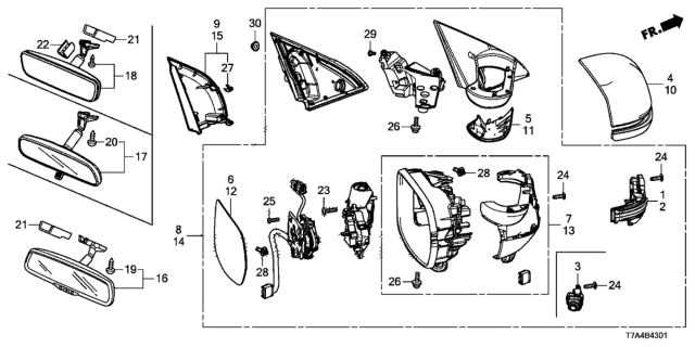 2020 Honda HR-V Mirror Diagram