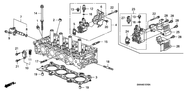 2010 Honda CR-V Filter Assy., Spool Valve Diagram for 15815-R40-A01