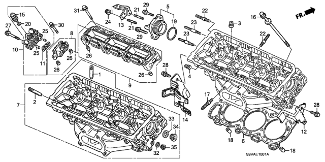 2008 Honda Pilot Rear Cylinder Head Diagram