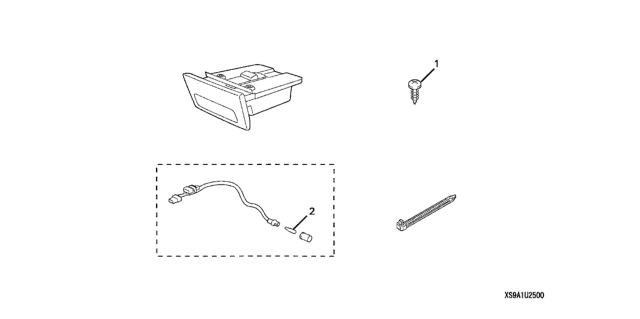 2006 Honda CR-V Front Ashtray (Black) Diagram