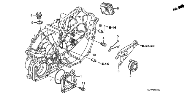 2009 Honda Element Bearing, Clutch Rls Diagram for 22810-57A-006