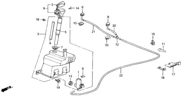 1988 Honda Accord Windshield Washer Diagram