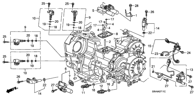 2005 Honda Pilot AT Sensor - Solenoid Diagram