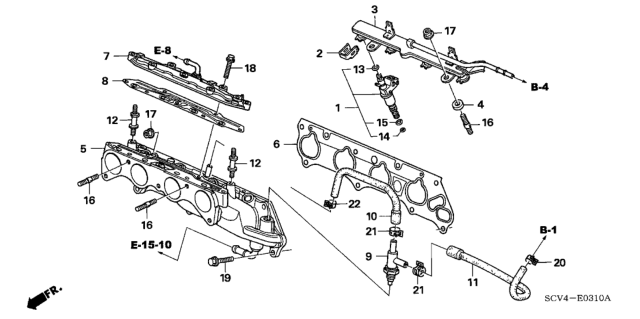 2006 Honda Element Tube A, Air Assist Pipe Diagram for 36286-PZD-A00