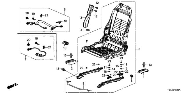 2016 Honda Civic Frame Comp R,FR S Diagram for 81126-TBA-A01