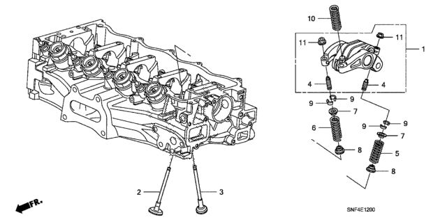 2008 Honda Civic Valve - Rocker Arm Diagram