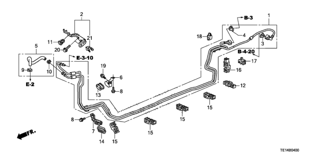 2012 Honda Accord Fuel Pipe (L4) Diagram