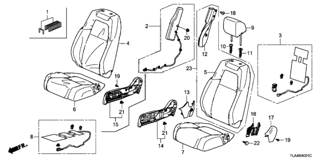 2021 Honda CR-V Front Seat (Passenger Side) Diagram