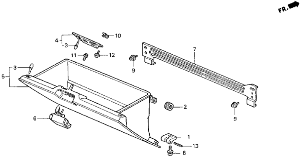 1989 Honda Civic Lock Assy., Glove Box *R62L* (URBAN RED) Diagram for 77520-SF4-000ZF