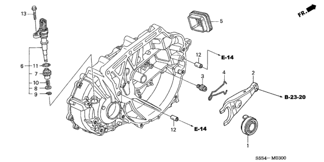 2004 Honda Civic MT Clutch Release Diagram