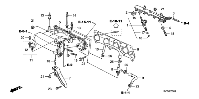 2010 Honda Civic Intake Manifold (2.0L) Diagram