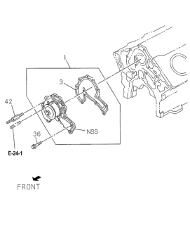 1994 Honda Passport Stud, Water Pump Diagram for 8-97088-691-0