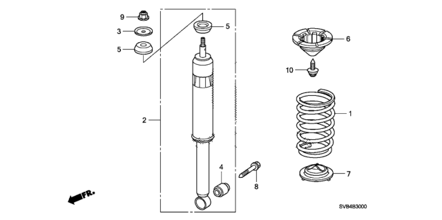 2011 Honda Civic Rear Shock Absorber Diagram