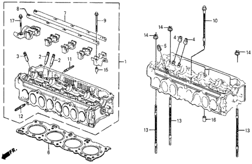 1985 Honda Civic Cylinder Head Diagram