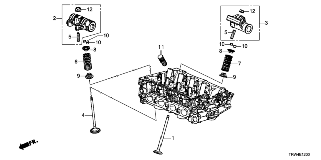 2018 Honda Clarity Plug-In Hybrid Spring, Exhuast Valve (Green) (Nippon Hatsujo) Diagram for 14762-5R0-003