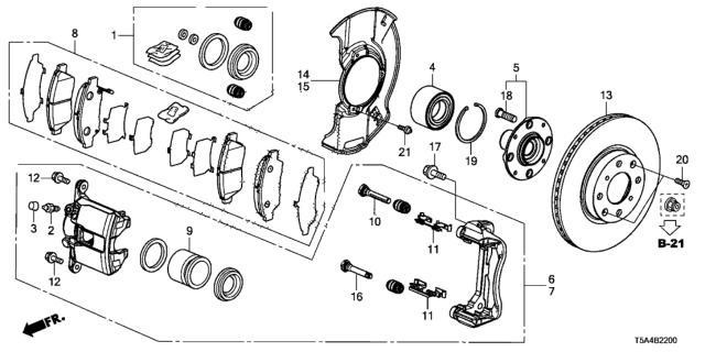 2015 Honda Fit Front Brake Diagram