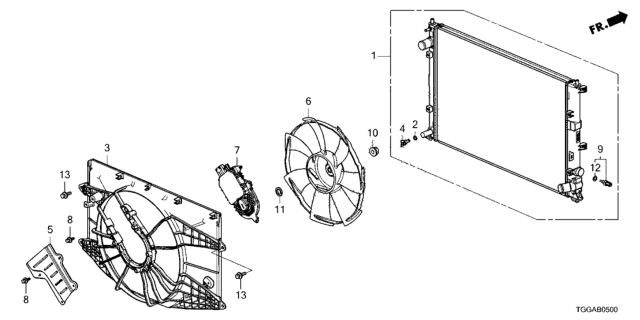 2021 Honda Civic Radiator Diagram